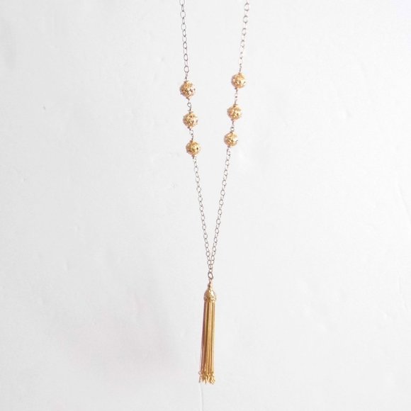 Sterling SILVER Tassel LONG Necklace - Picture 4 of 7